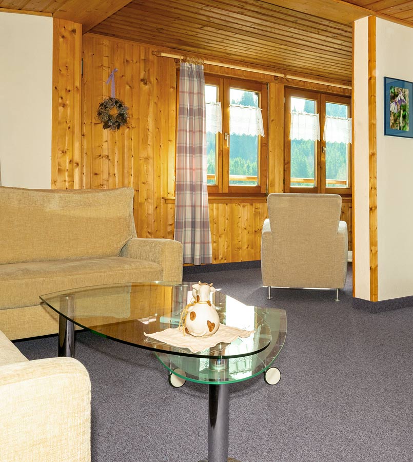Fewo Gipfelstürmer | Wohnzimmer mit Panoramablick