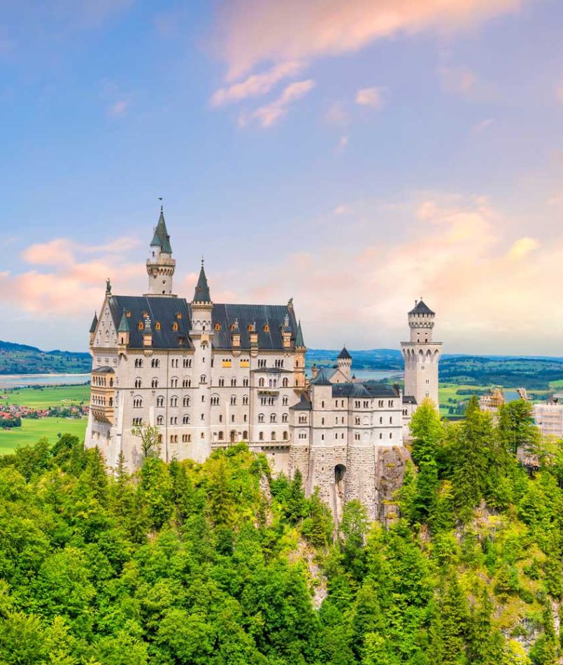 Das Schloss Neuschwanstein in Füssen im Allgäu