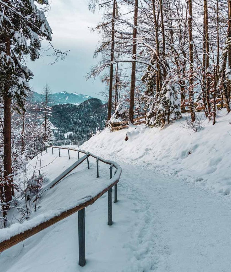 Winterwanderweg im Gunzesrieder Tal in Blaichach